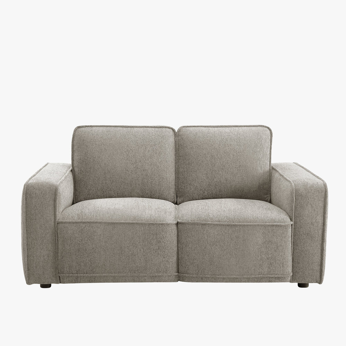 KALYA Canapé 2 places en tissu taupe - Canapés fixes - Mobilier Deco