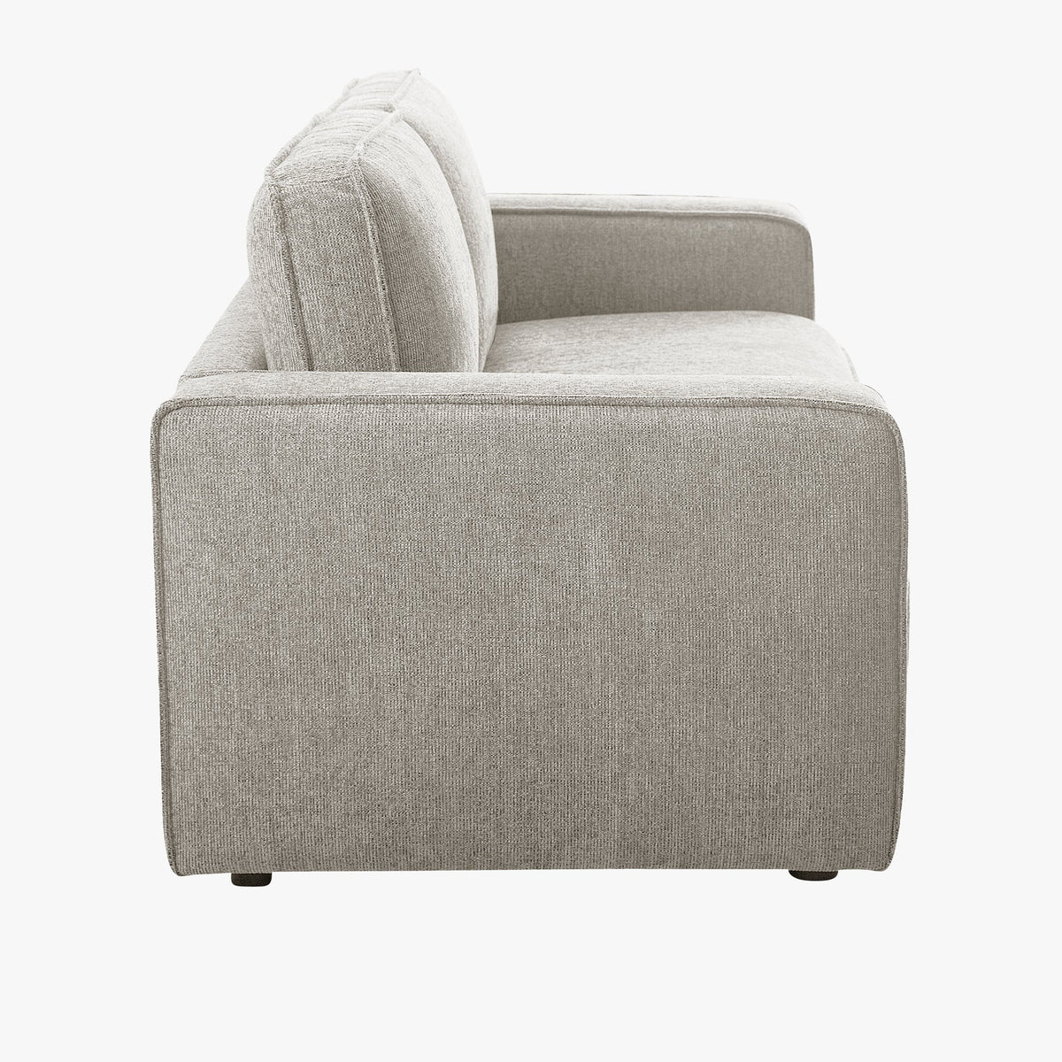 KALYA Canapé 2 places en tissu taupe - Canapés fixes - Mobilier Deco
