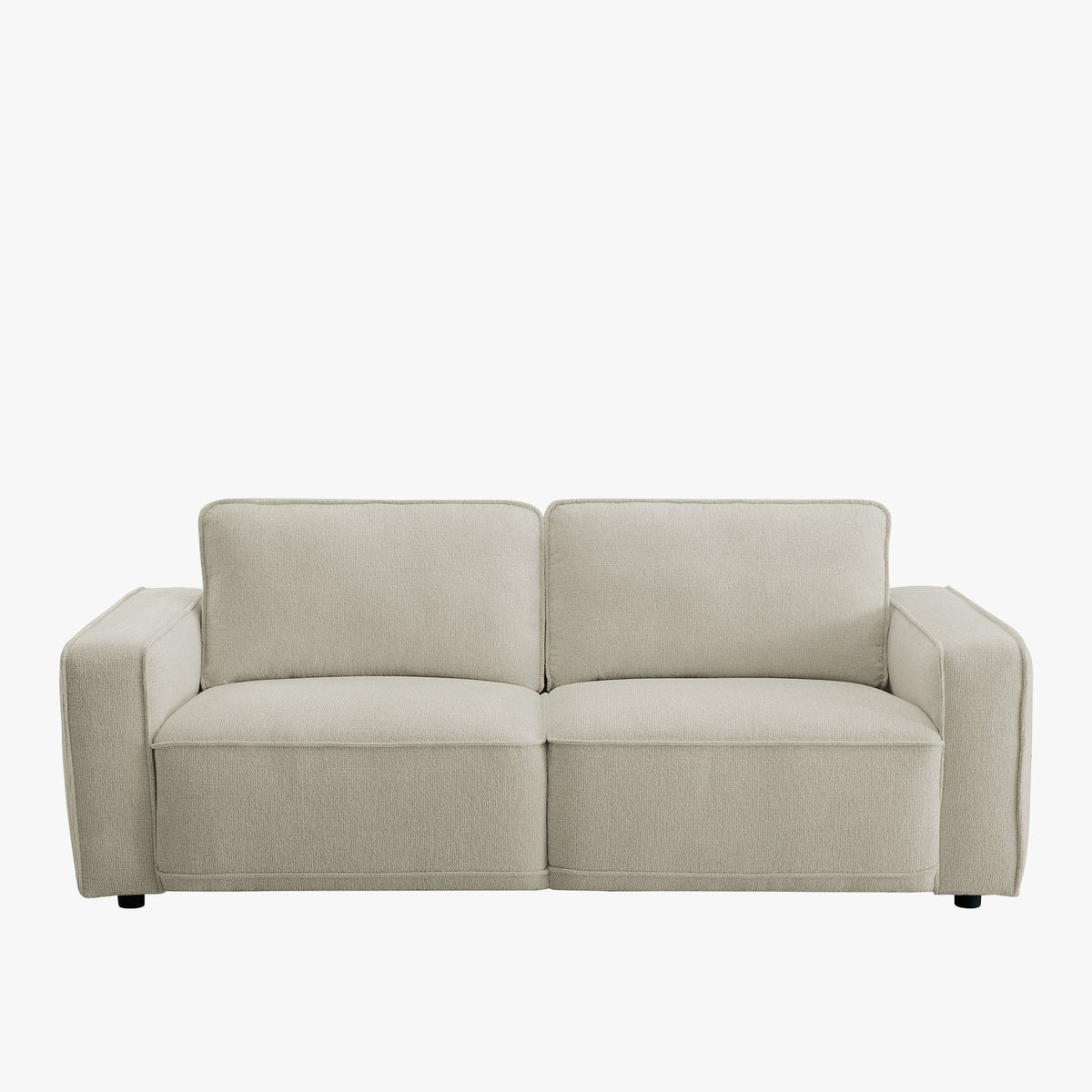 KALYA Canapé 3 places en tissu beige - Canapés fixes - Mobilier Deco