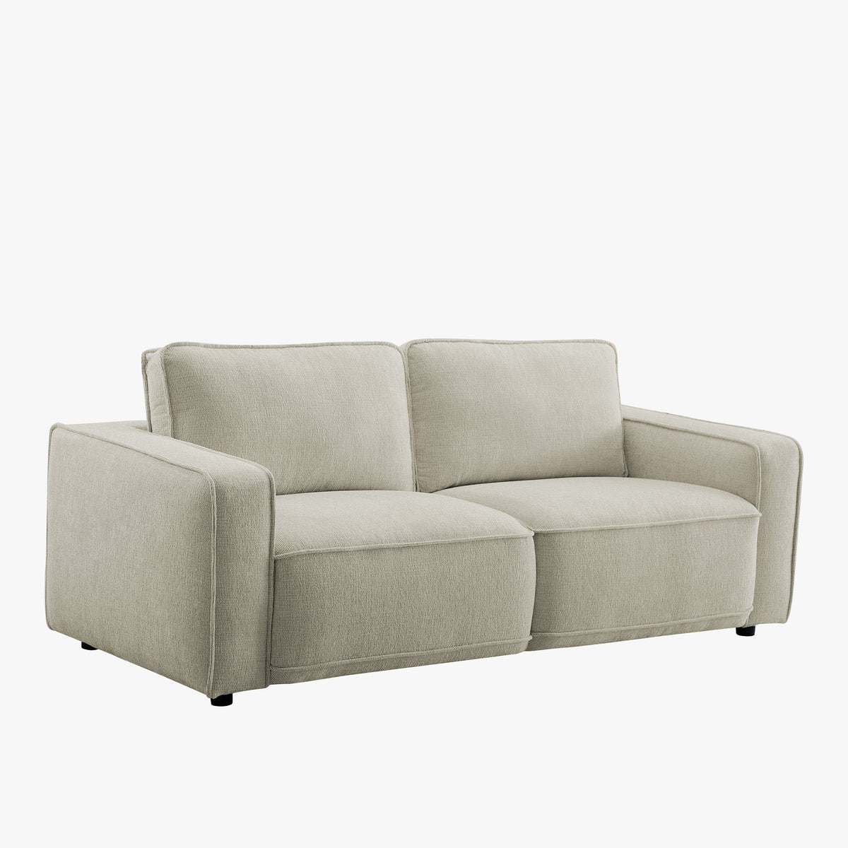 KALYA Canapé 3 places en tissu beige - Canapés fixes - Mobilier Deco