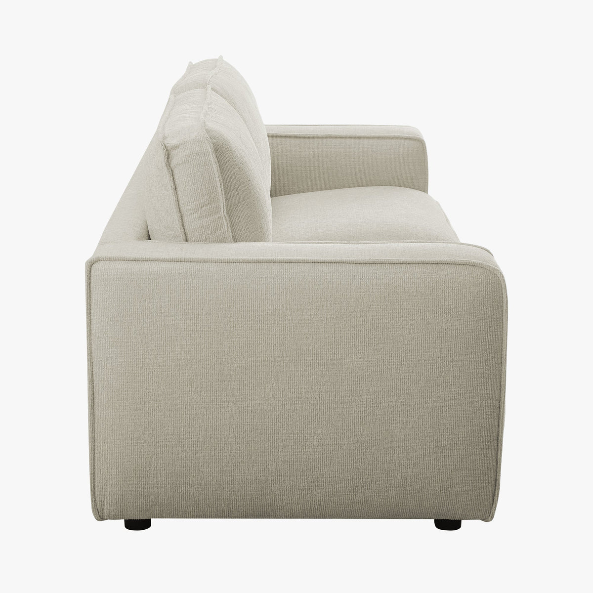 KALYA Canapé 3 places en tissu beige - Canapés fixes - Mobilier Deco