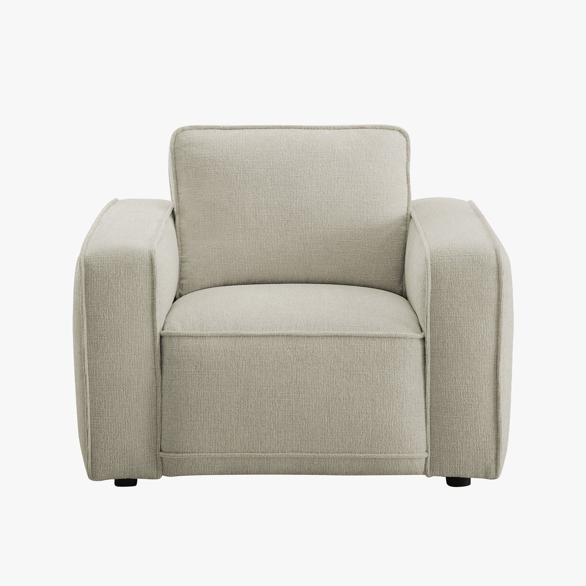 KALYA Fauteuil en tissu beige - Fauteuils - Mobilier Deco