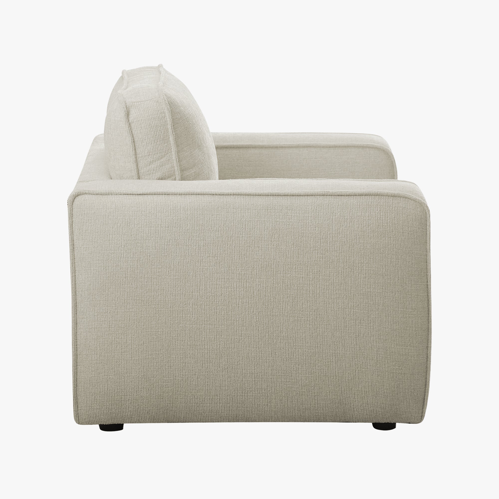 KALYA Fauteuil en tissu beige - Fauteuils - Mobilier Deco