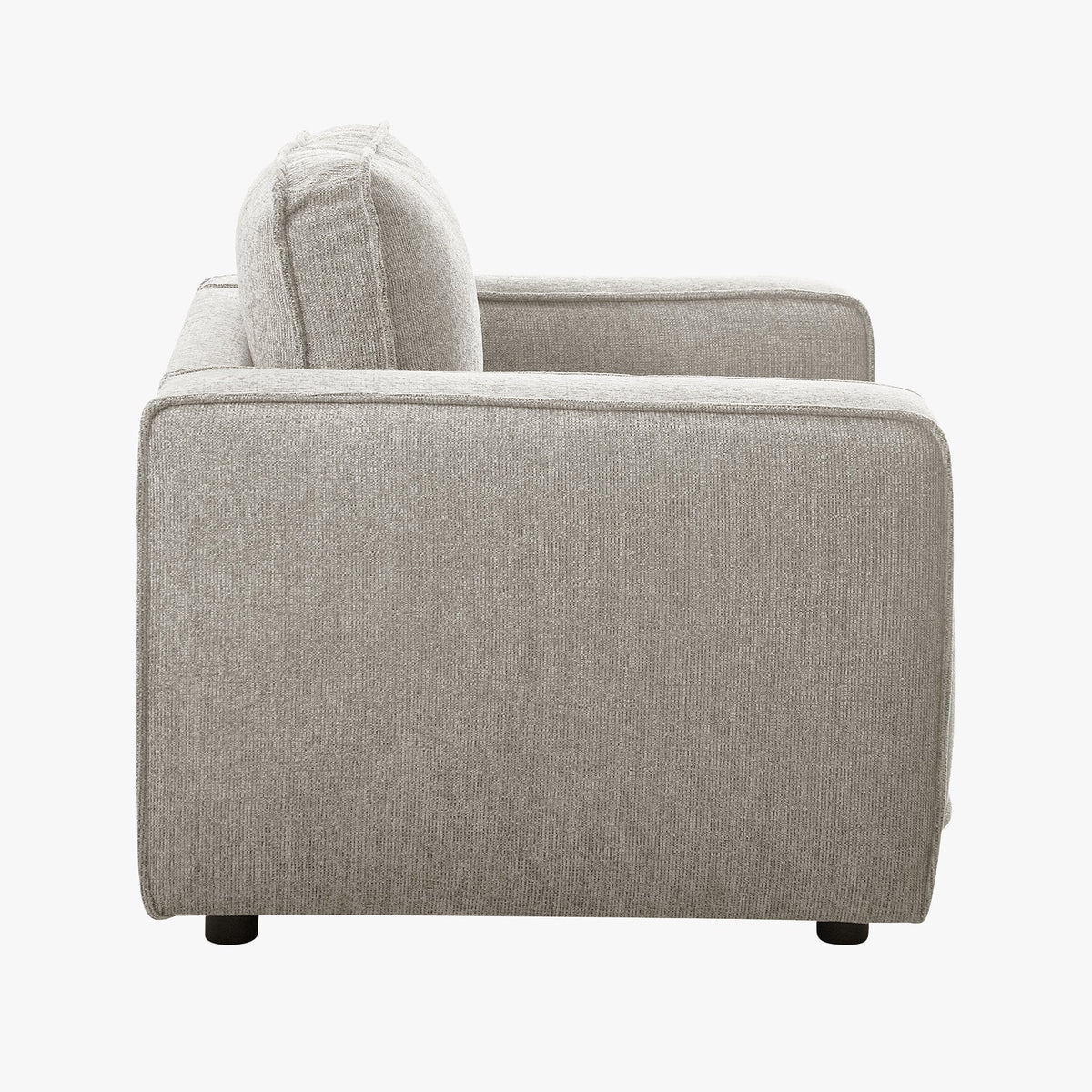 KALYA Fauteuil en tissu taupe - Fauteuils - Mobilier Deco