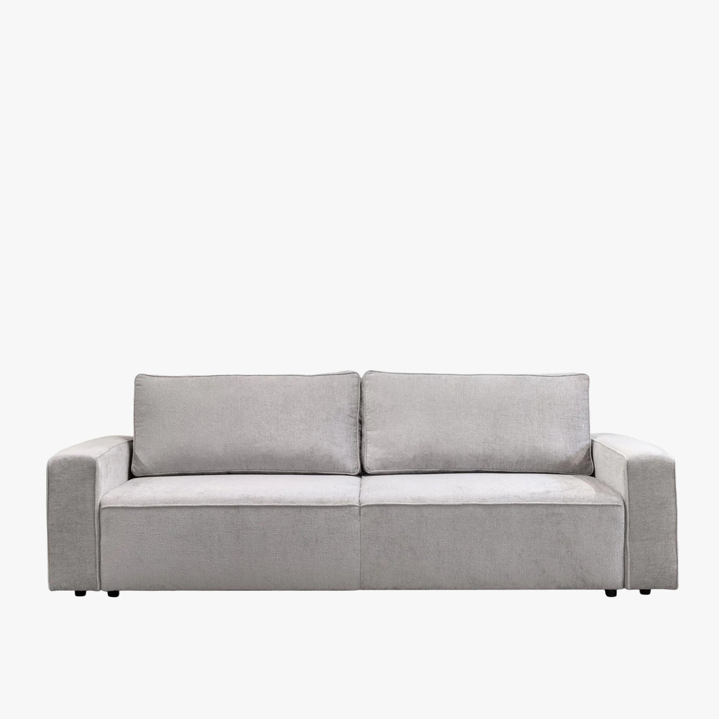 KARLOS Canapé 3 places convertible en tissu gris clair - Canapés convertibles - Mobilier Deco