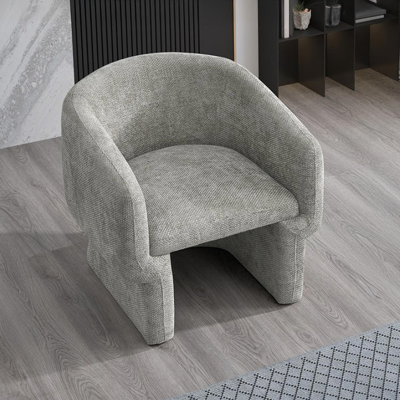 KAYLI Fauteuil cabriolet en tissu taupe
