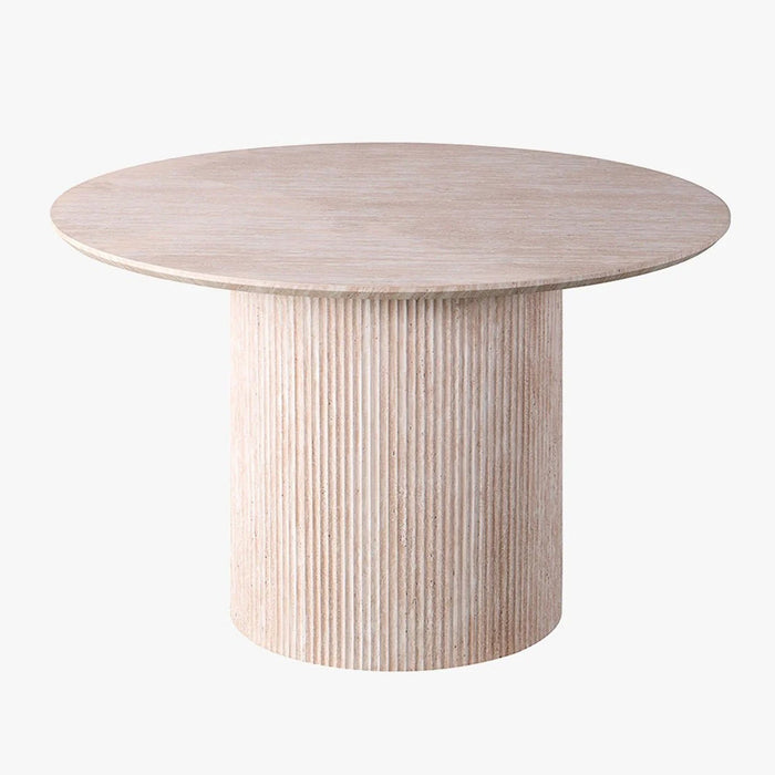 LAGOS - 120 Table à manger ronde couleur travertin 120 cm – Table à manger – vue 2