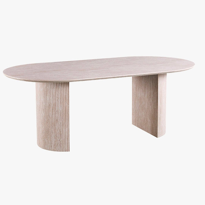 LAGOS - 200 Table à manger ovale couleur travertin 200 cm