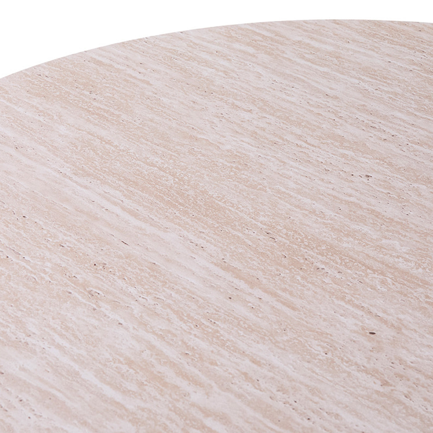LAGOS - 80 Table basse ronde couleur travertin D80 cm