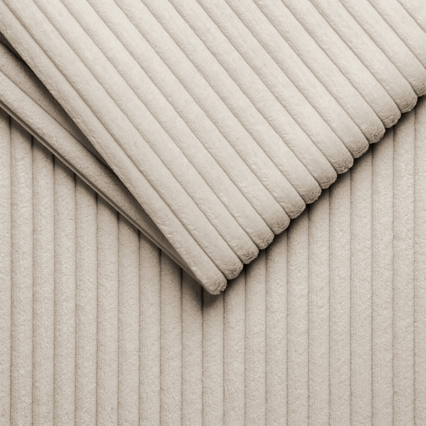 LANA Canapé d'angle convertible et réversible avec coffre en tissu beige