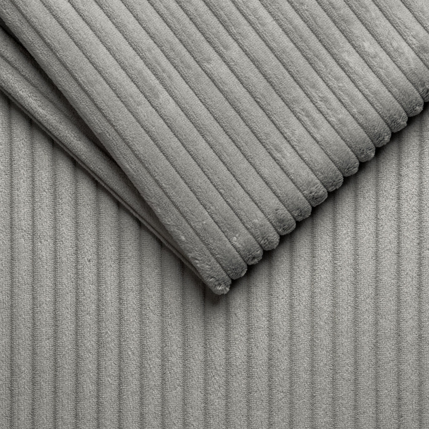 LANA Canapé d'angle convertible et réversible avec coffre en tissu gris clair