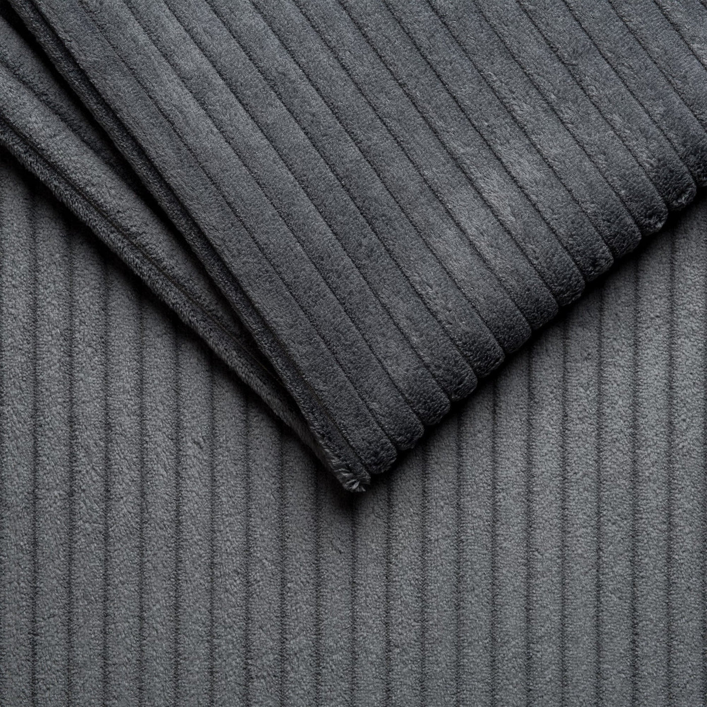 LANA Canapé d'angle convertible et réversible avec coffre en tissu gris foncé - Canapé d'angle convertible - Mobilier Deco