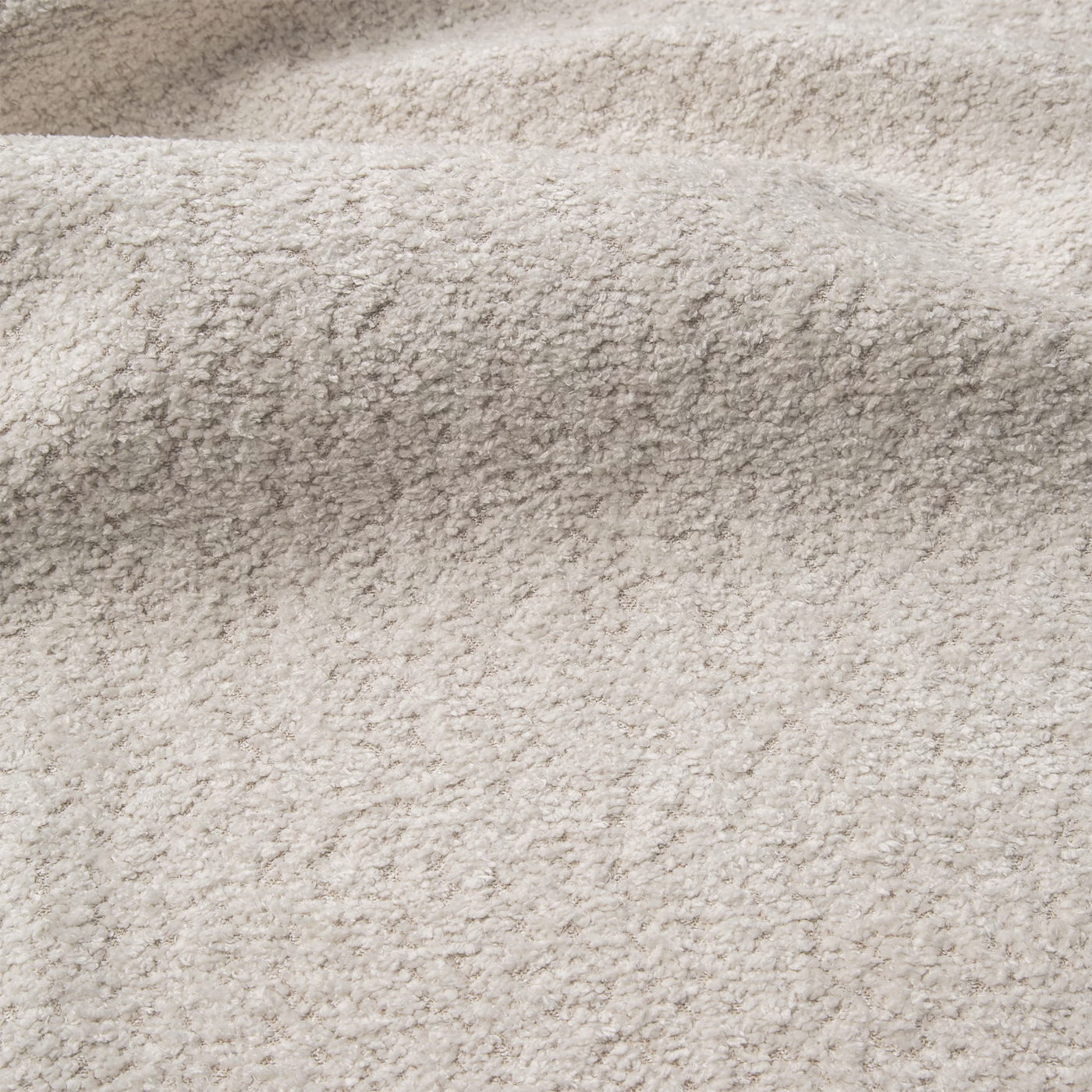 LAYANE Canapé 3 places tissu bouclette beige