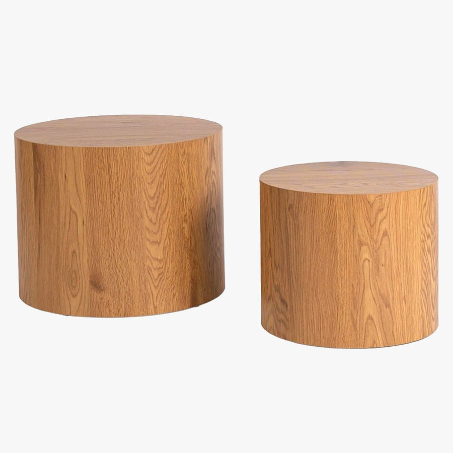 LEILA Lot de 2 tables basses couleur bois clair — aperçu vidéo