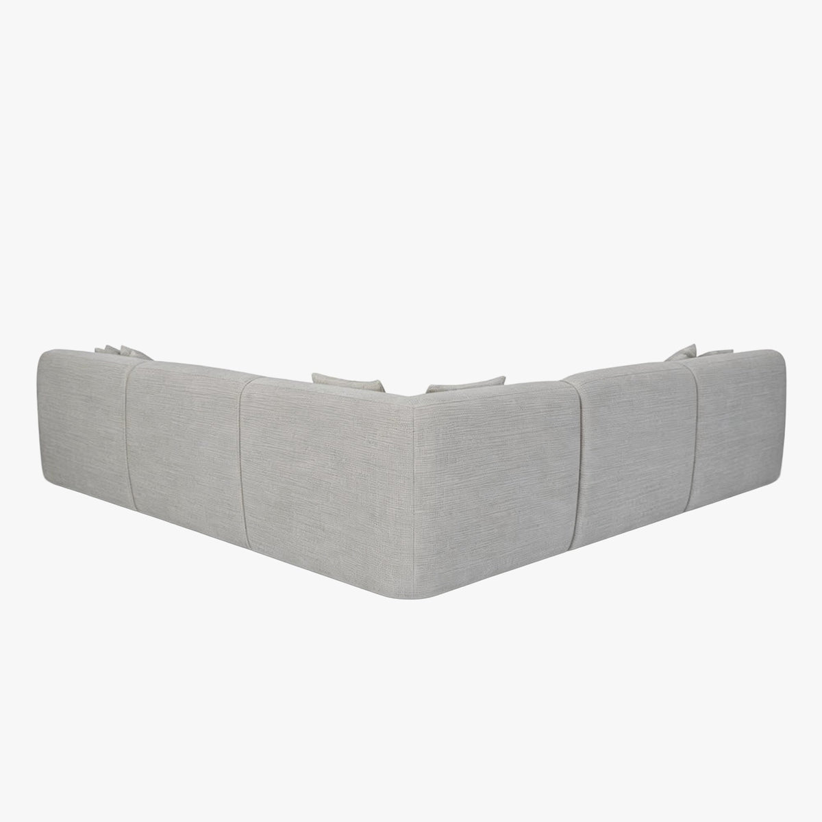 LENA Canapé d'angle modulable en tissu gris clair - Canapés d'angle - Mobilier Deco