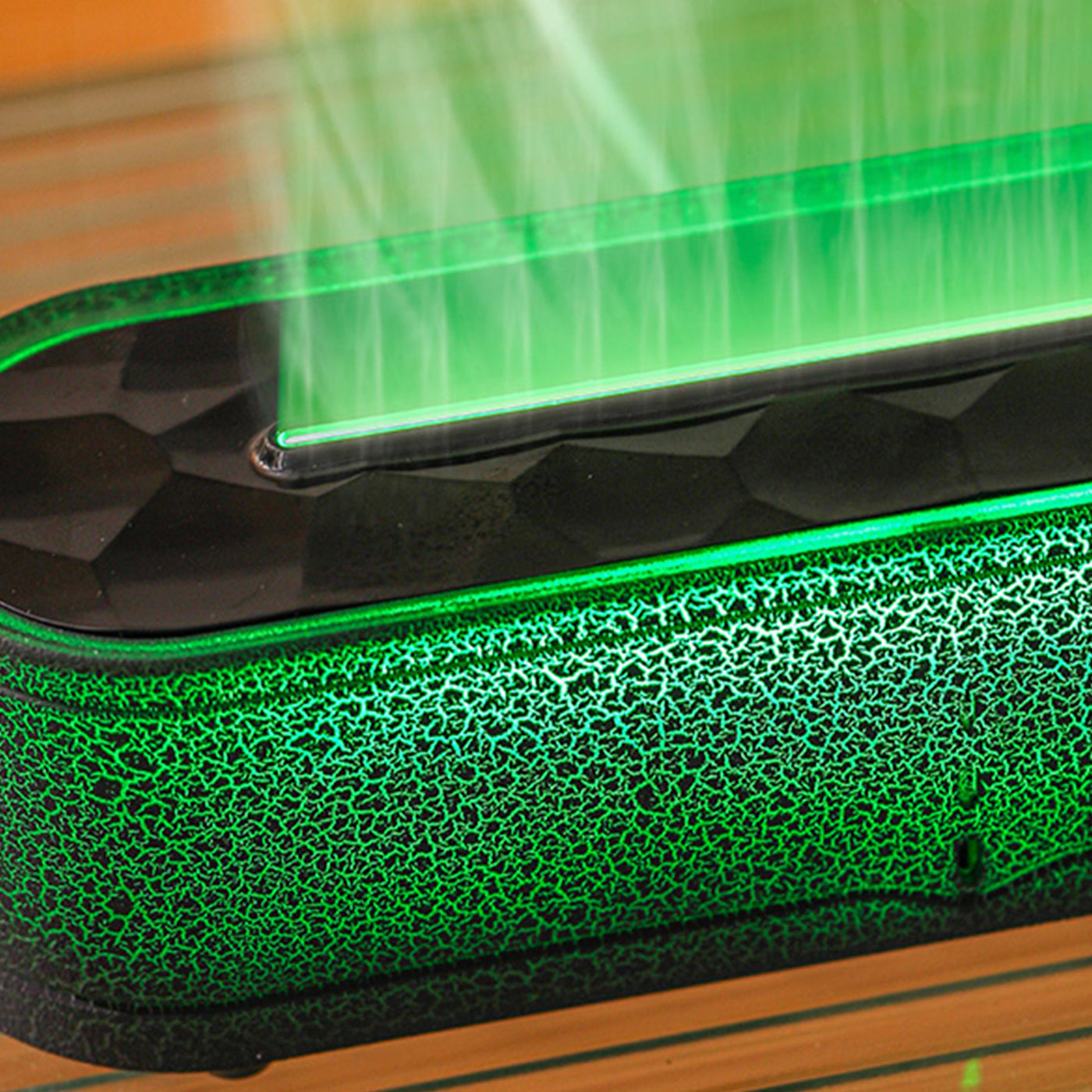 LEYAN Diffuseur d'huiles essentielles avec flammes à LED noir