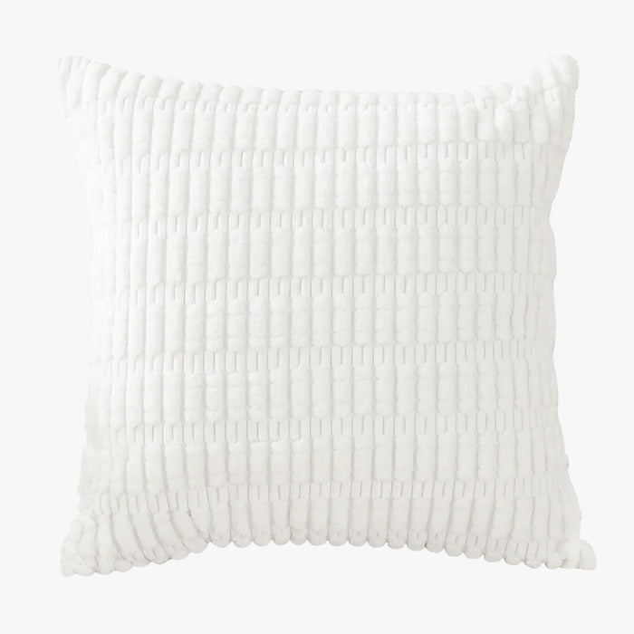 LEYSIA Coussin carré en tissu blanc 43x43 cm