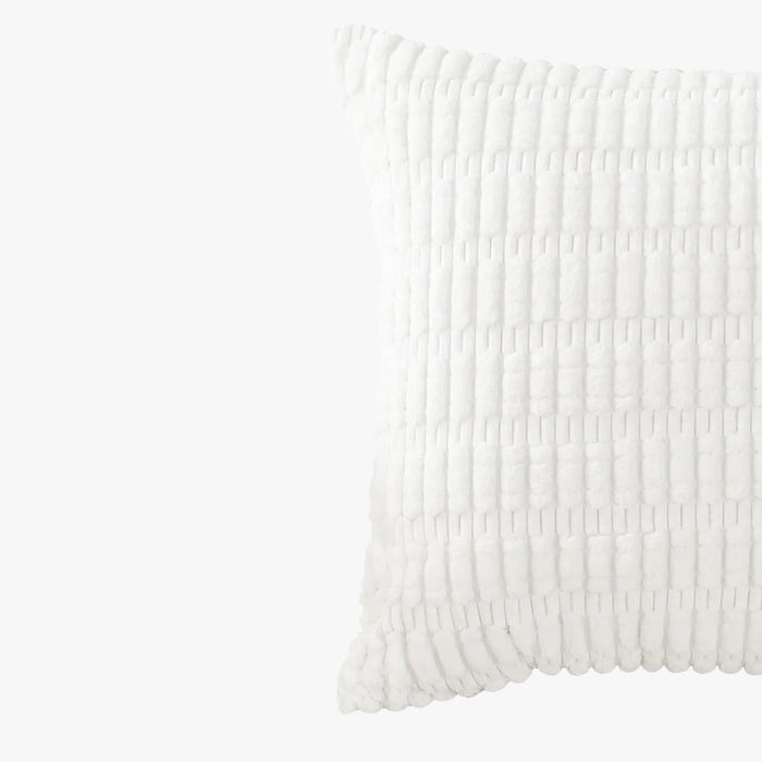 LEYSIA Coussin carré en tissu blanc 43x43 cm