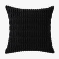 LEYSIA Coussin carré en tissu noir 43x43 cm