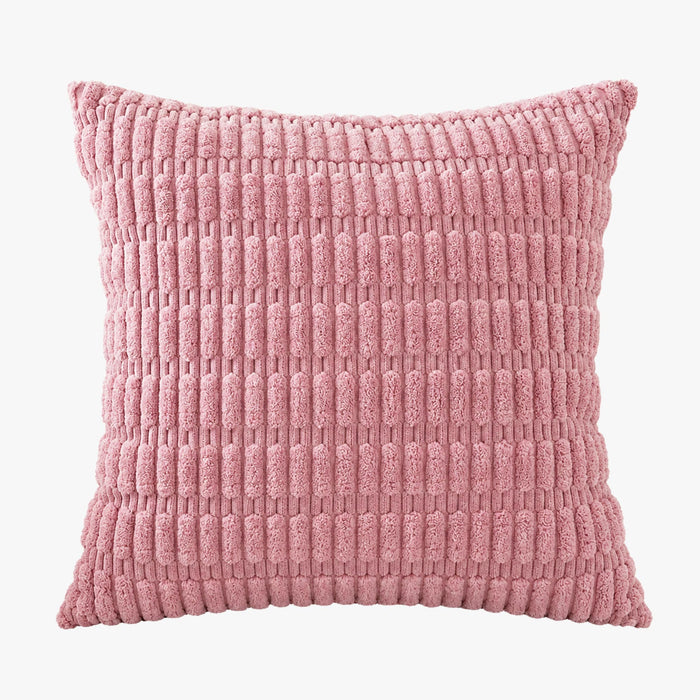 LEYSIA Coussin carré en tissu rose 43x43 cm – Coussins – vue 2