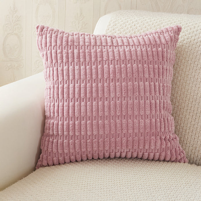 LEYSIA Coussin carré en tissu rose 43x43 cm