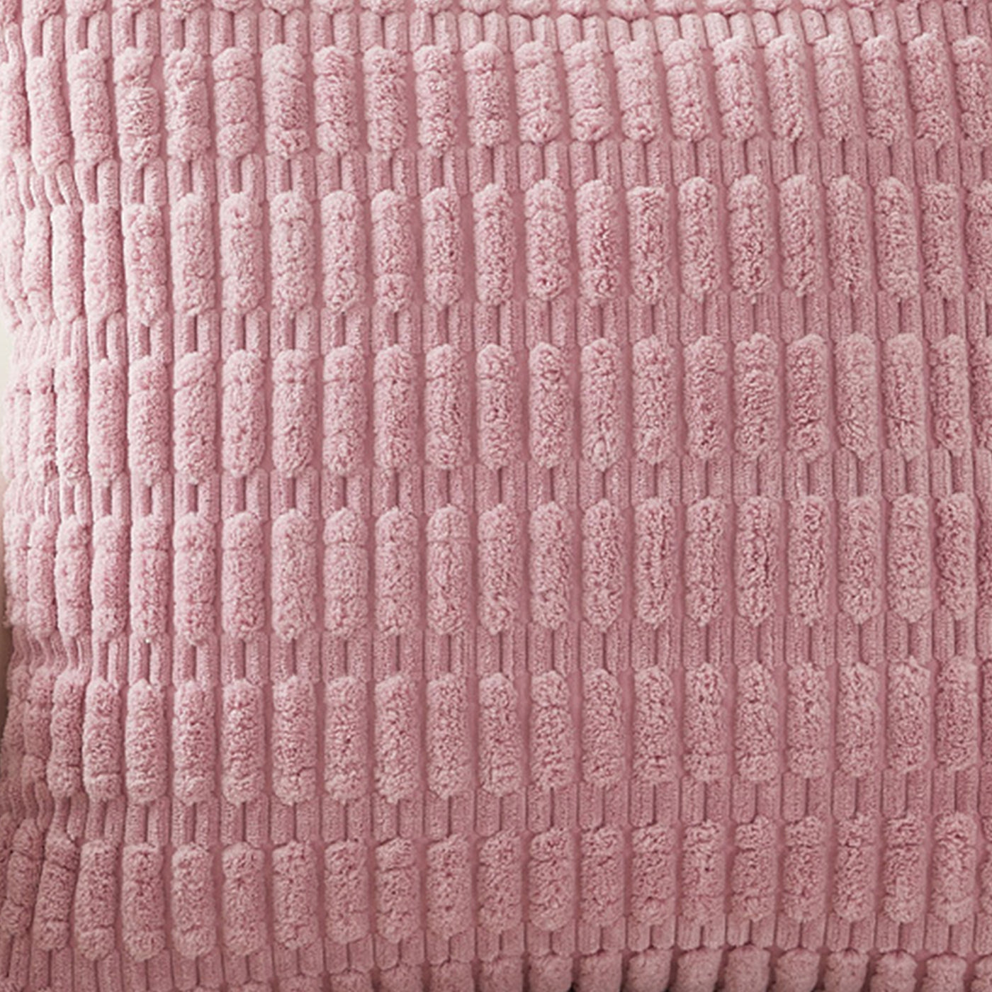 LEYSIA Coussin carré en tissu rose 43x43 cm