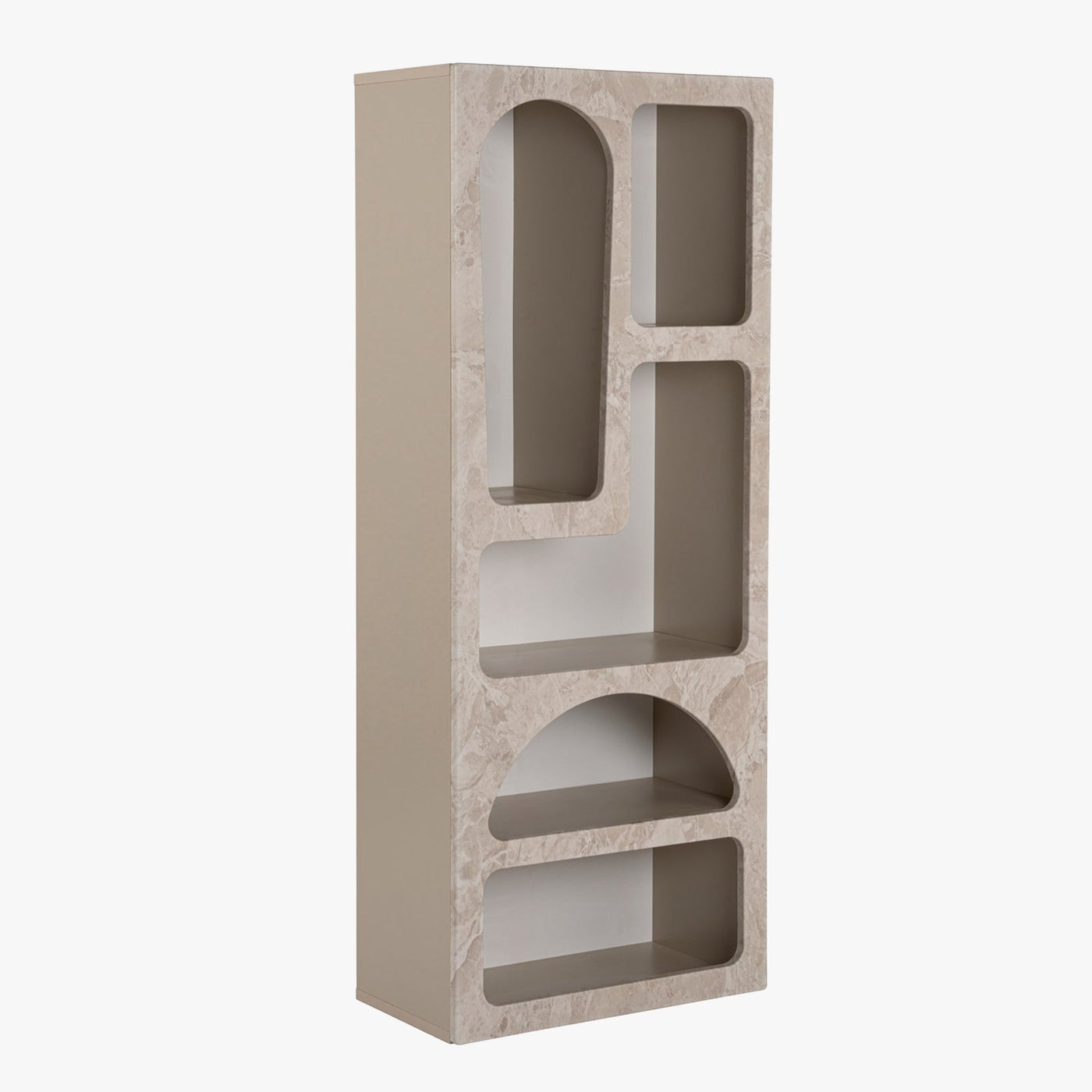 LILA Bibliothèque avec 5 niches beige - Bibliothèque - Mobilier Deco