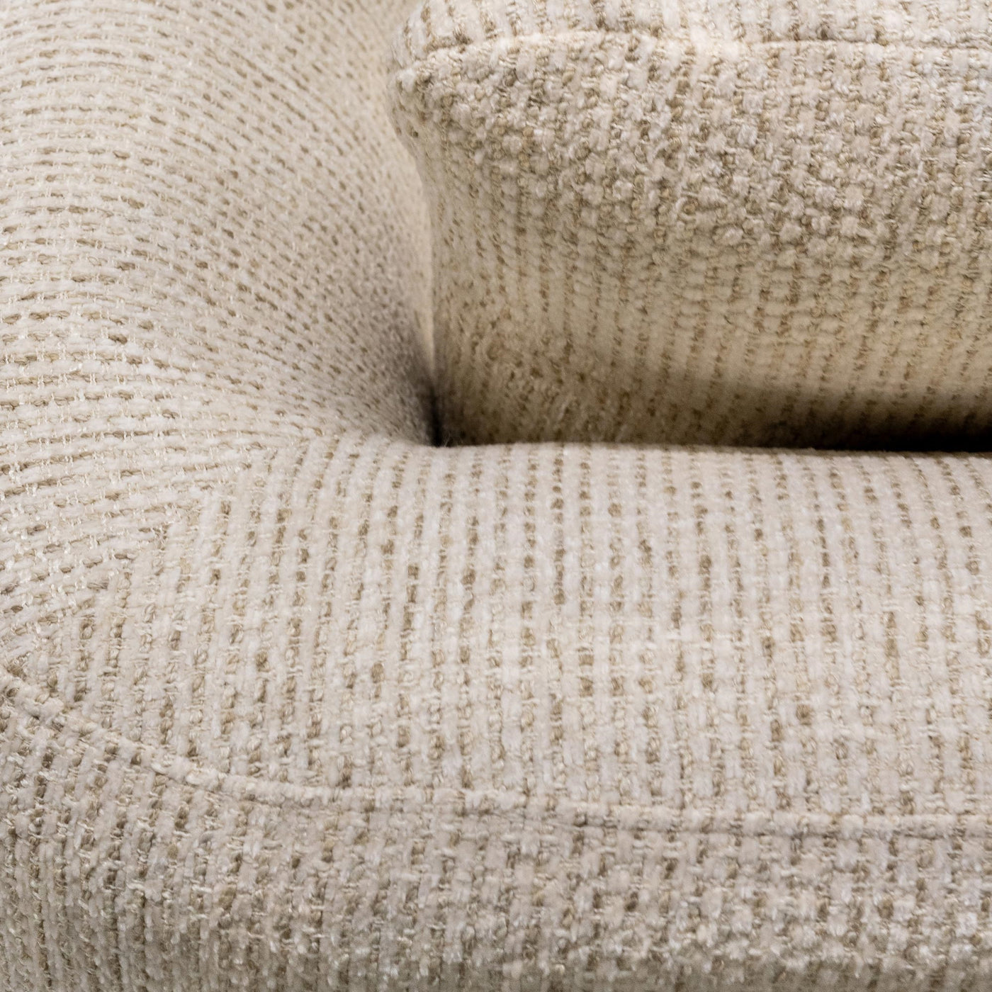 LINDA Canapé d'angle en tissu beige - Angle gauche