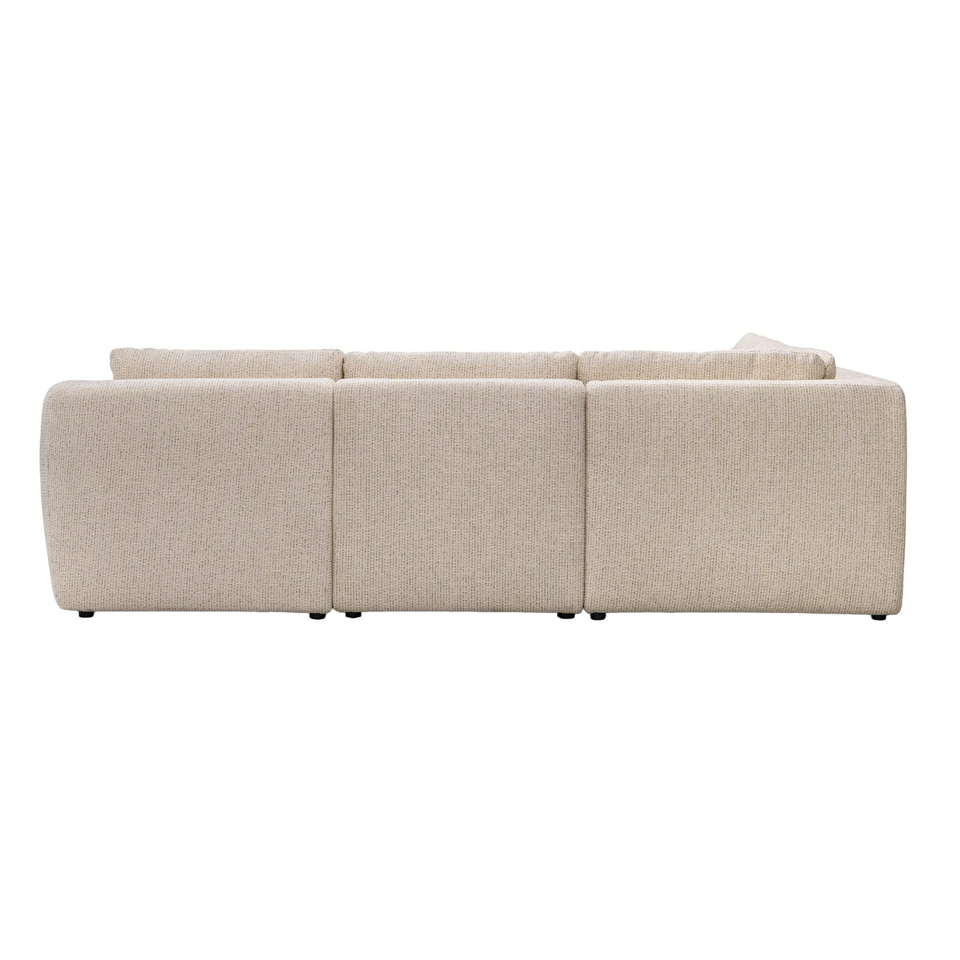 LINDA Canapé d'angle en tissu beige - Angle gauche