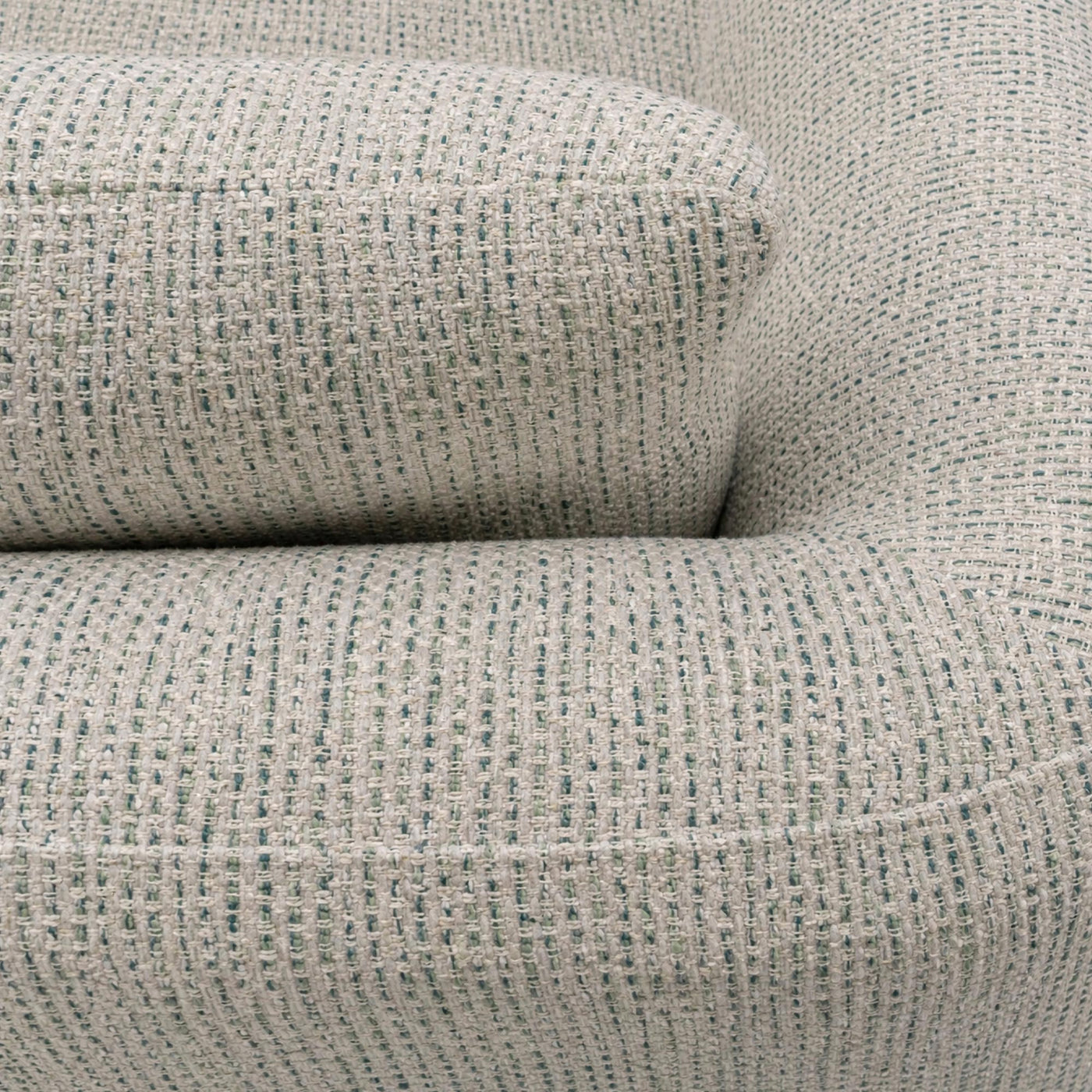 LINDA Canapé d'angle en tissu beige et vert - Angle droit - Canapés d'angle - Mobilier Deco