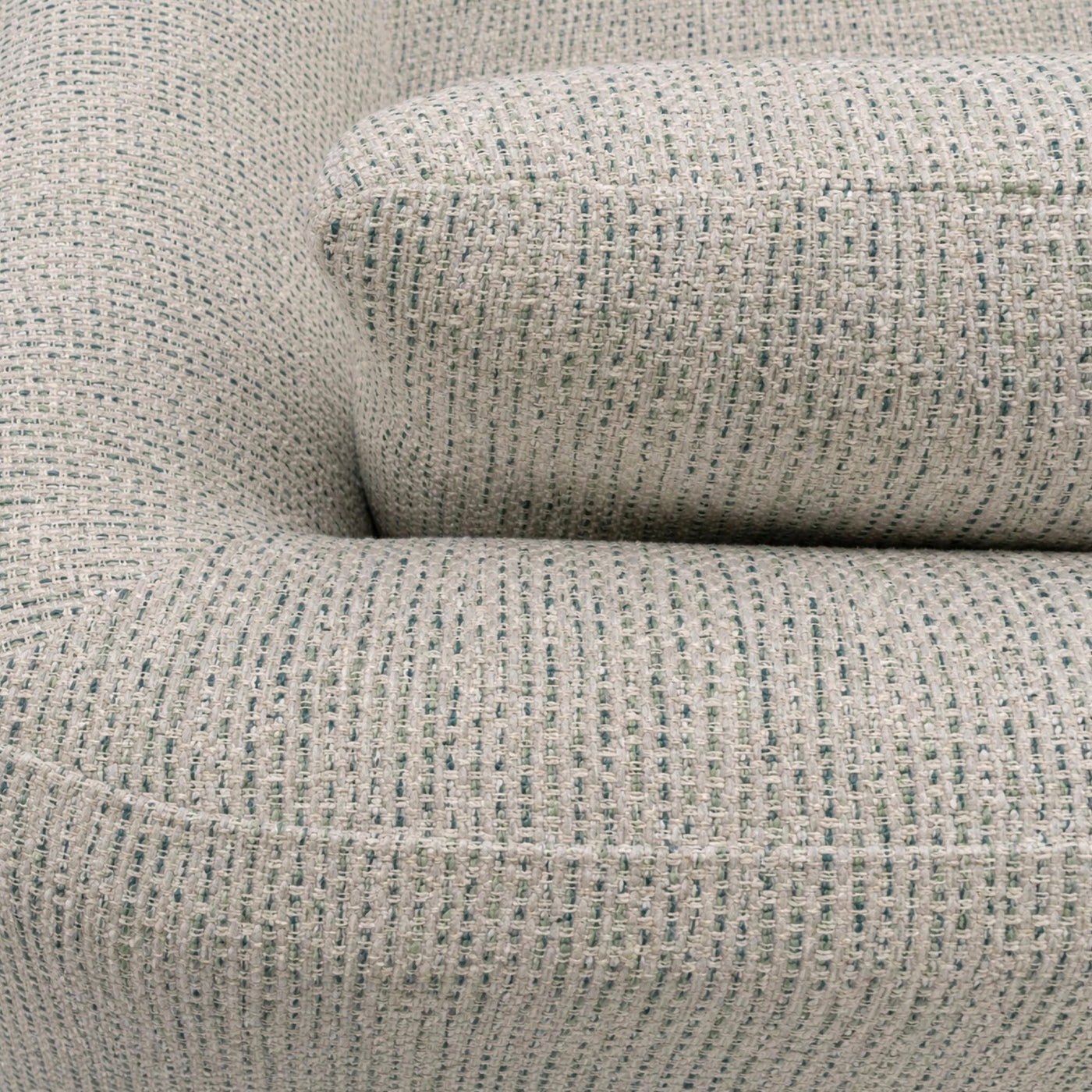 LINDA Canapé d'angle en tissu beige et vert - Angle gauche - Canapés d'angle - Mobilier Deco