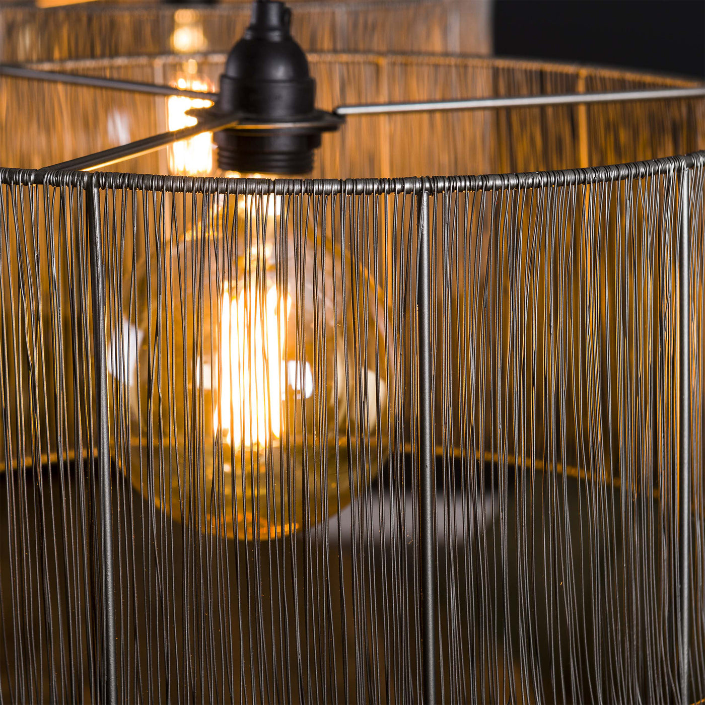 LUMIRA Suspension 2 lampes en métal argenté 120x150 cm