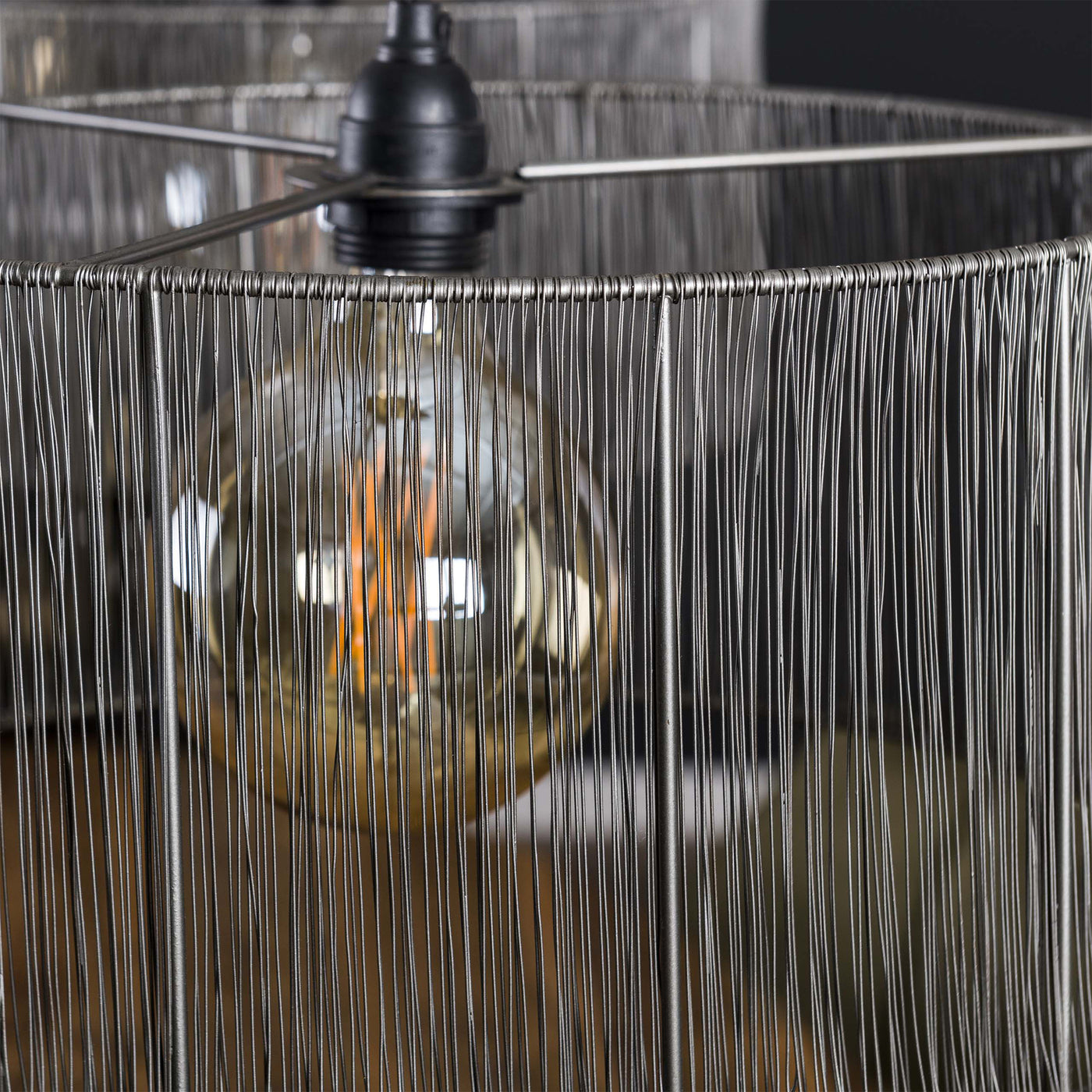 LUMIRA Suspension 2 lampes en métal argenté 120x150 cm
