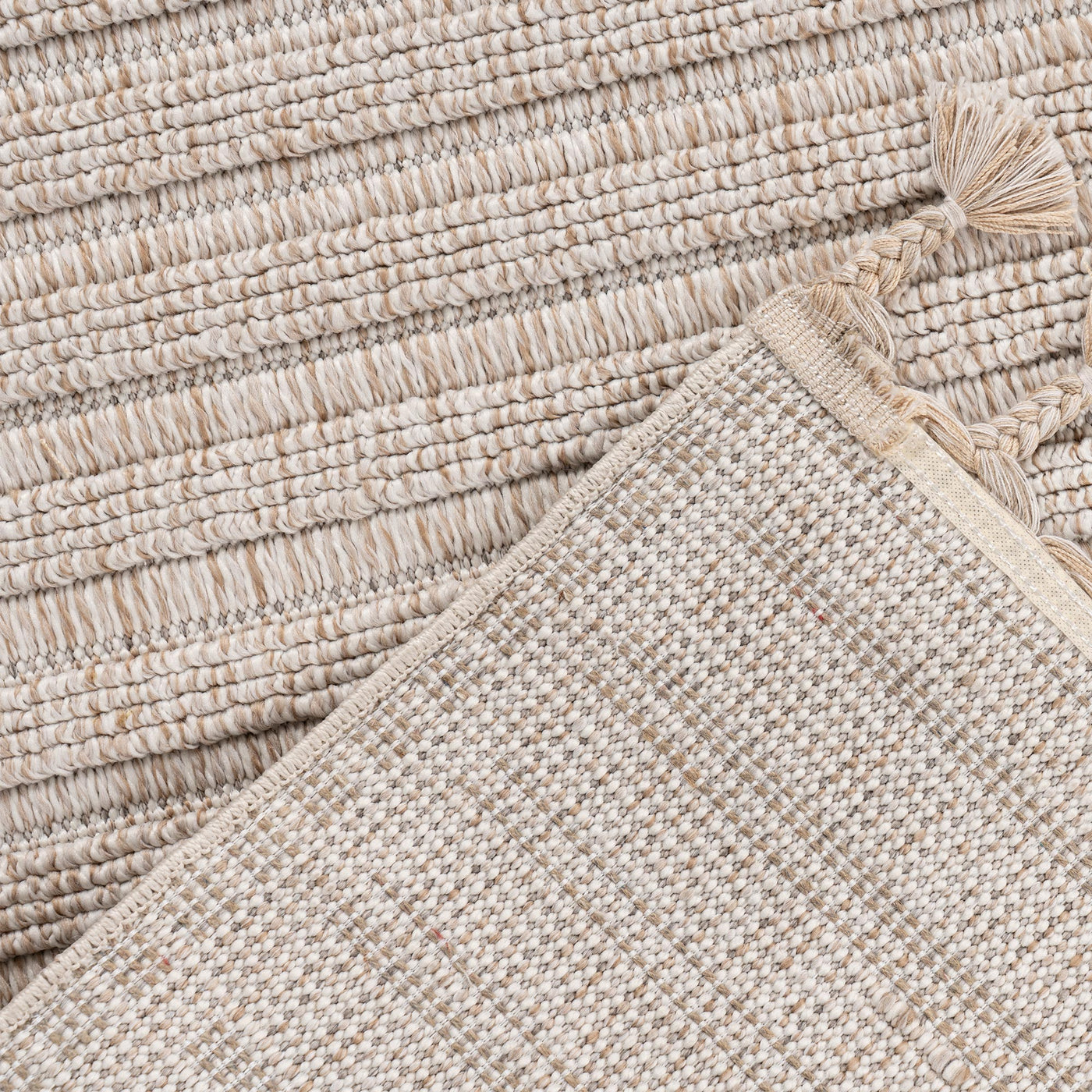 LUXOR 2 Tapis tissé à franges beige - 160x230 cm - Tapis - Mobilier Deco