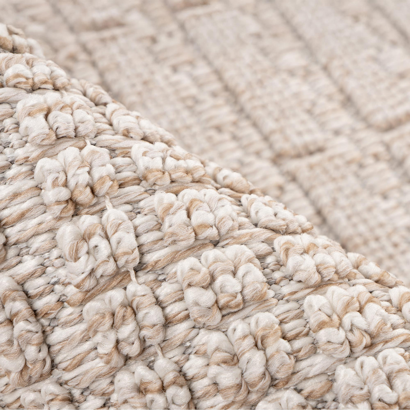 LUXOR Tapis tissé à franges beige - 160x230 cm