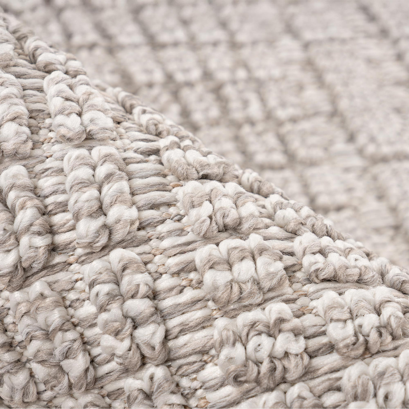 LUXOR Tapis tissé à franges taupe - 160x230 cm