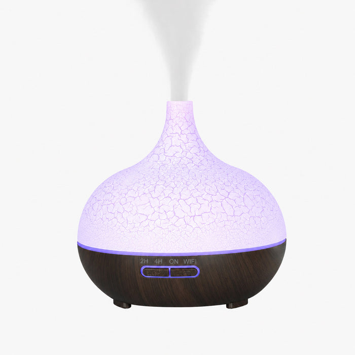 MAROS Diffuseur d'huiles essentielles à LED noir et blanc