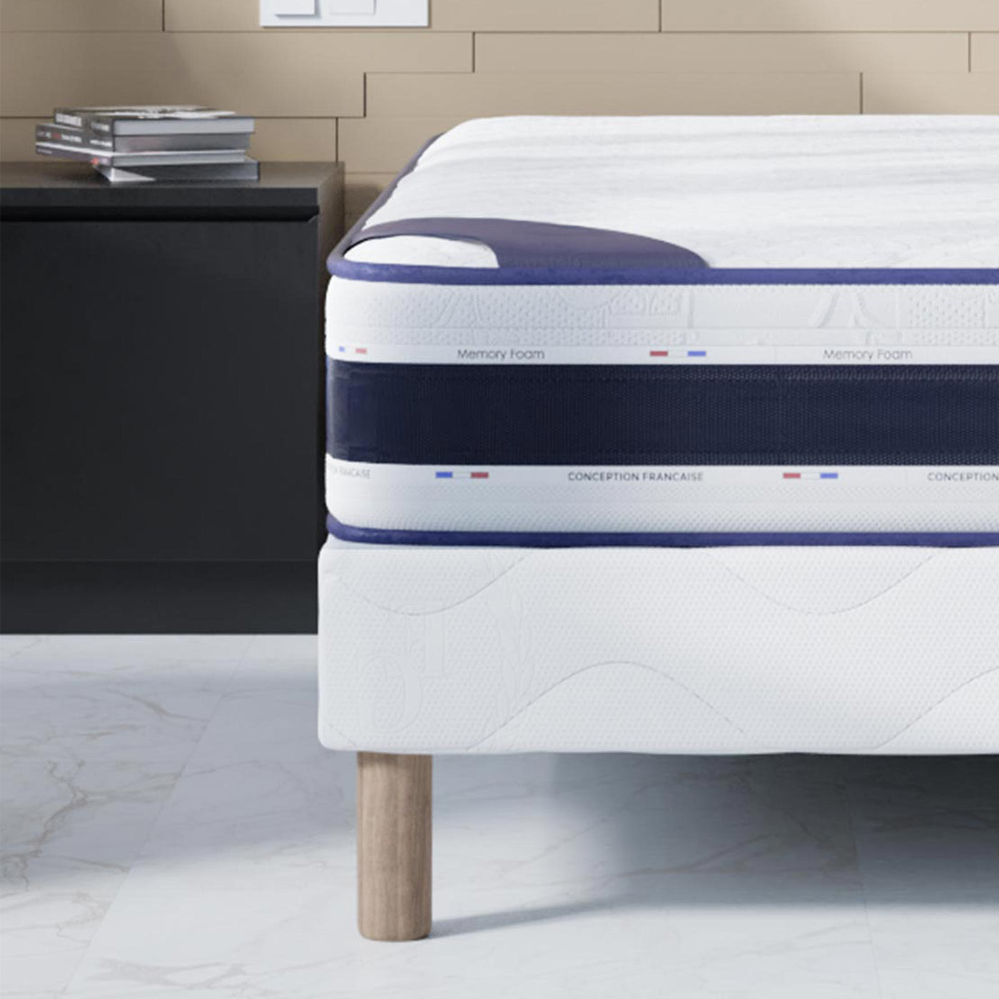 MATIAS Matelas mémoire de forme épaisseur 22 cm - 90x190 cm