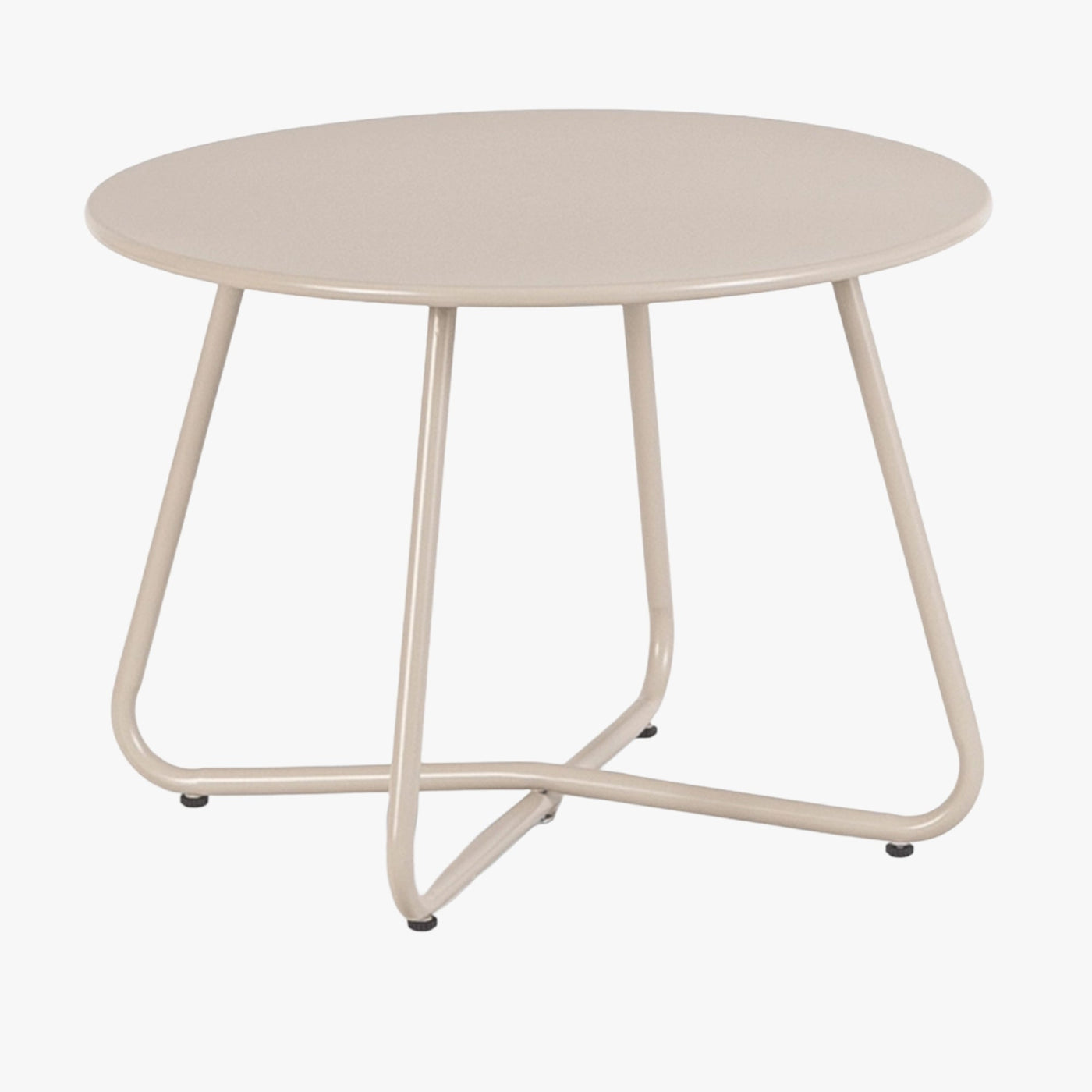MEGARA Ensemble de mobilier de jardin 4 places avec table en métal beige - Mobilier de jardin - Mobilier Deco