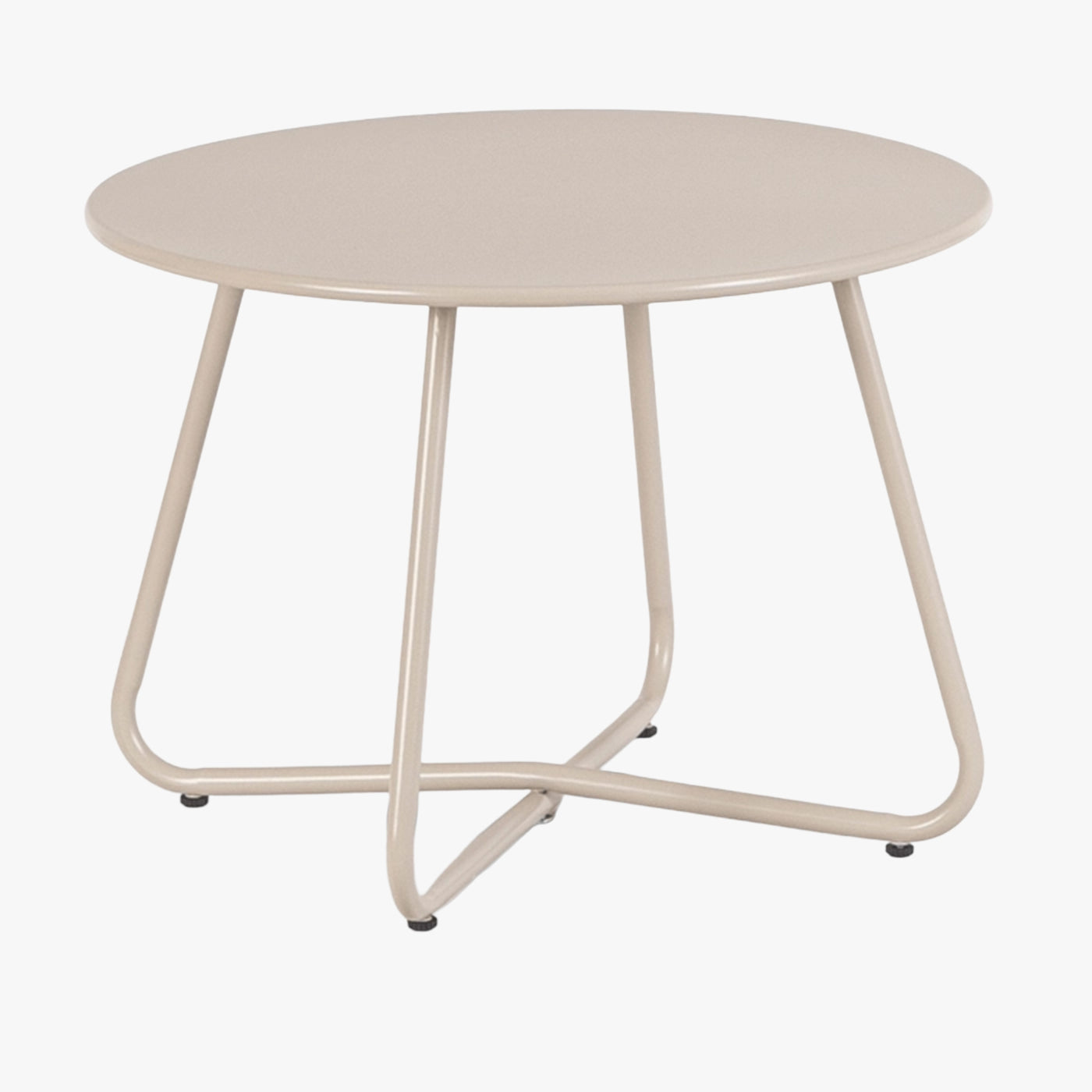 MEGARA Ensemble de mobilier de jardin 4 places avec table en métal beige