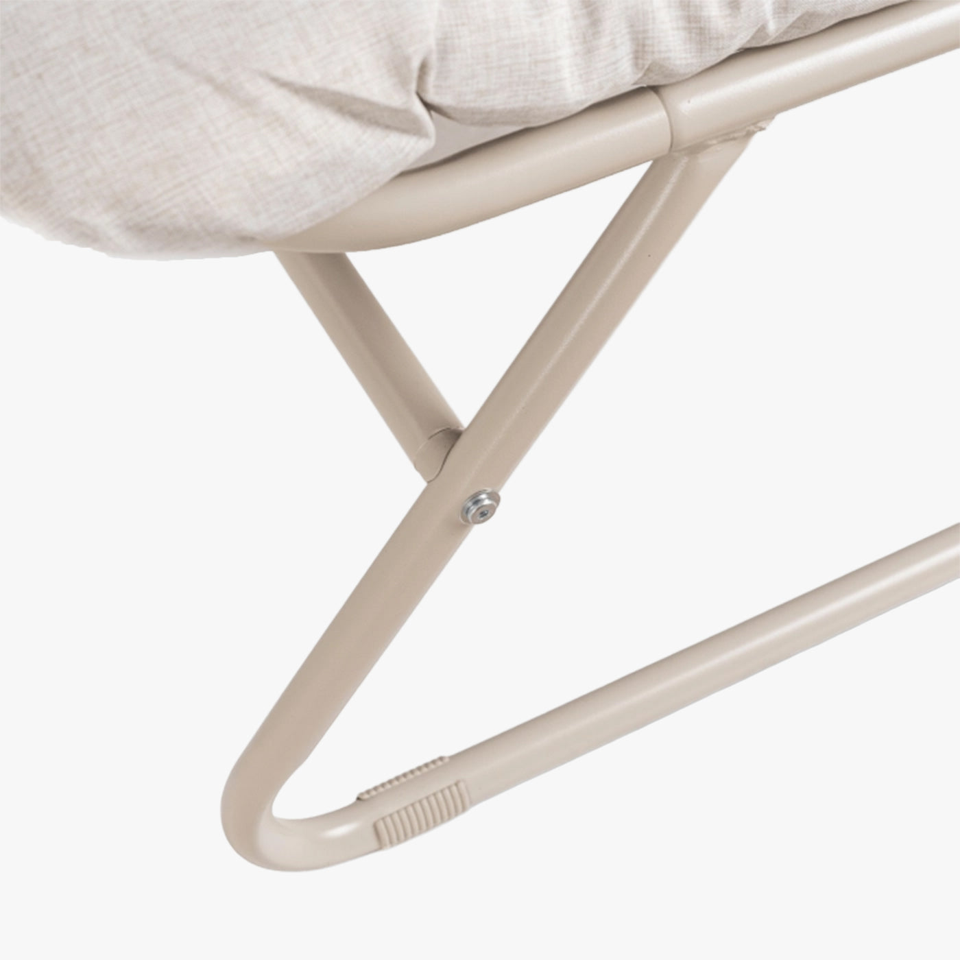 MEGARA Ensemble de mobilier de jardin 4 places avec table en métal beige