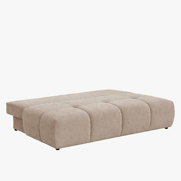 MELVA Canapé 3 places convertible avec coffre en tissu beige