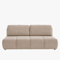 MELVA Canapé 3 places convertible avec coffre en tissu beige