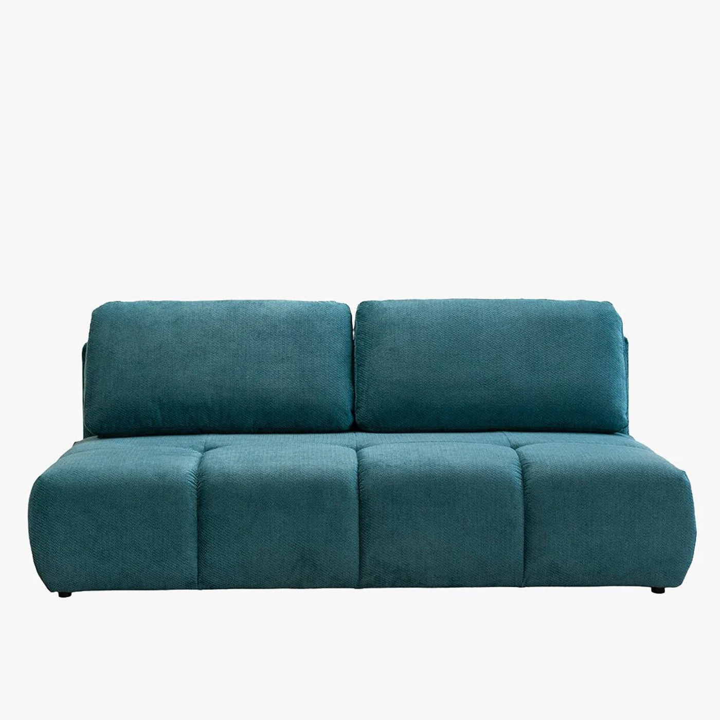 MELVA Canapé 3 places convertible avec coffre en tissu bleu - Canapés convertibles - Mobilier Deco