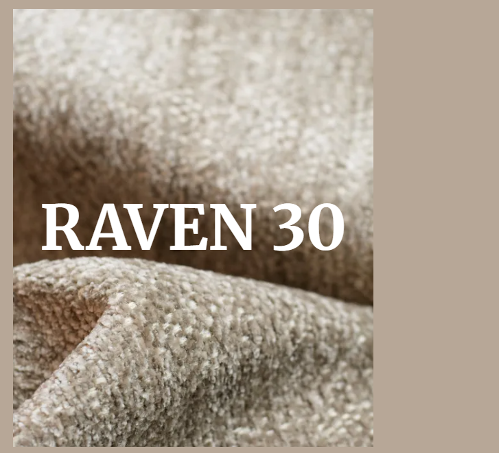 MERYA Canapé d'angle modulable en tissu taupe - Angle droit RAVEN 30