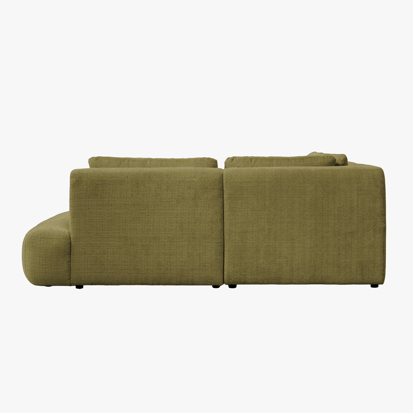MERYA Canapé d'angle modulable en tissu vert olive - Angle droit - Canapés d'angle - Mobilier Deco