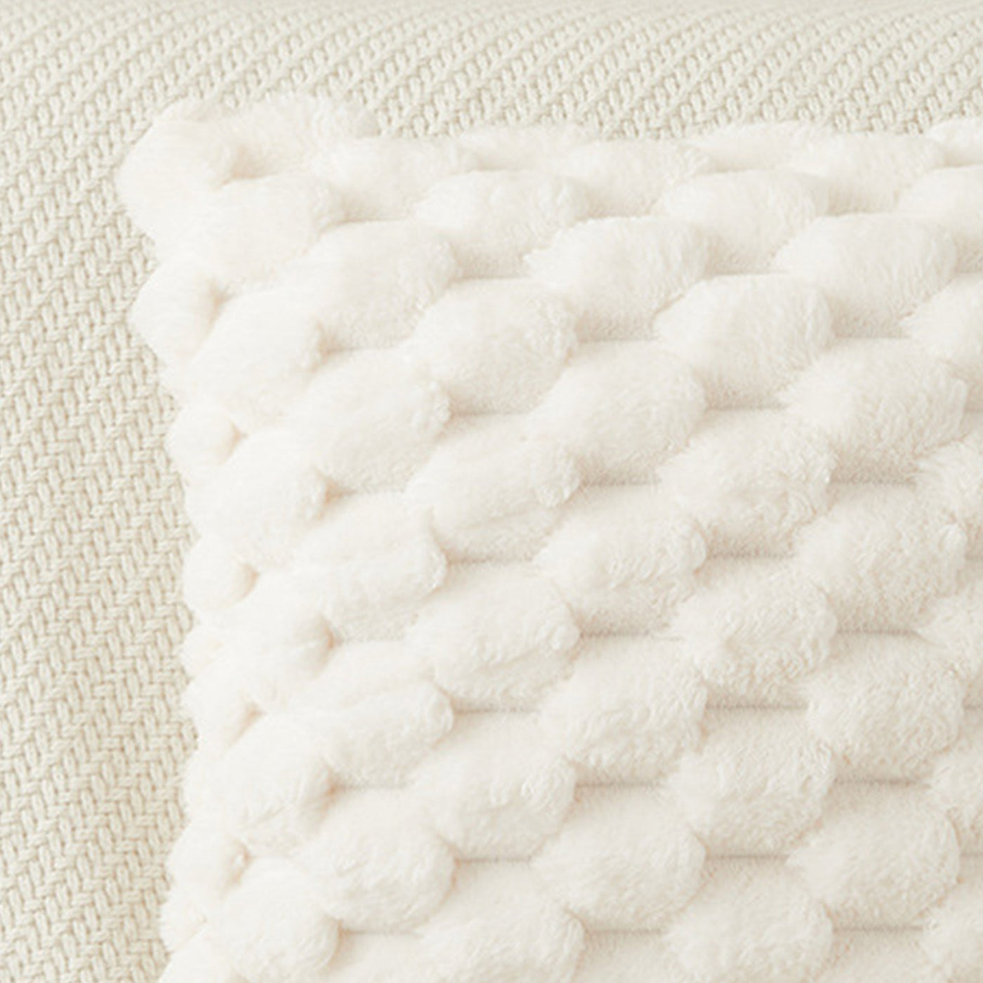 MEYS Coussin carré en tissu blanc 45x45 cm - Coussins - Mobilier Deco