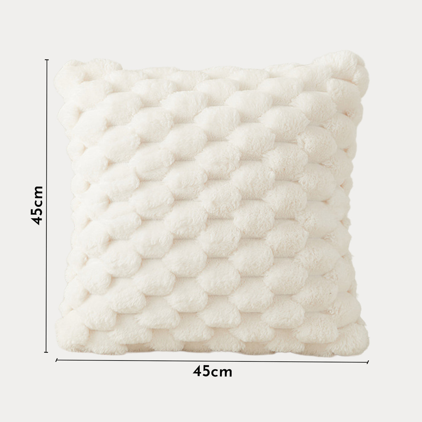 MEYS Coussin carré en tissu blanc 45x45 cm