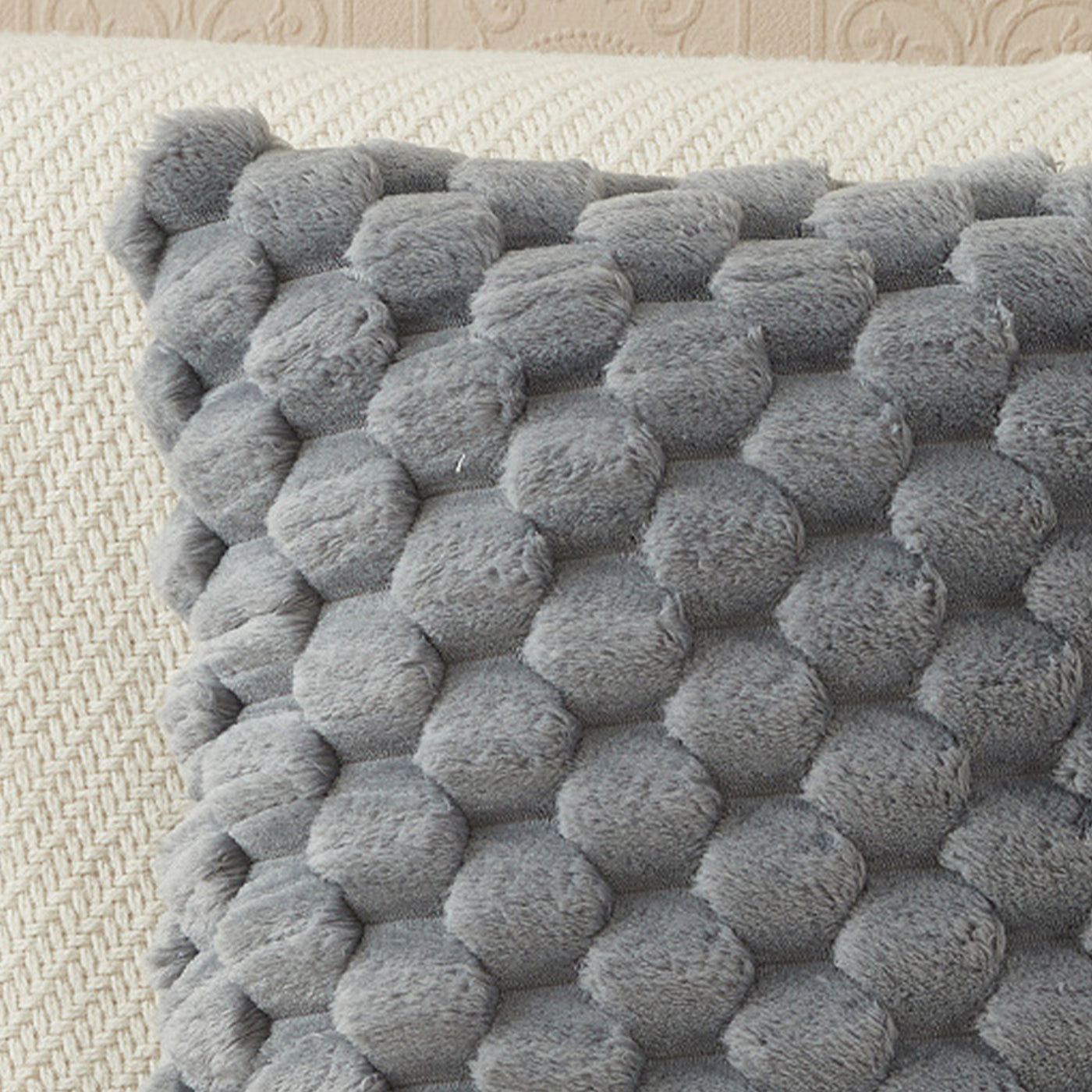 MEYS Coussin carré en tissu gris 45x45 cm
