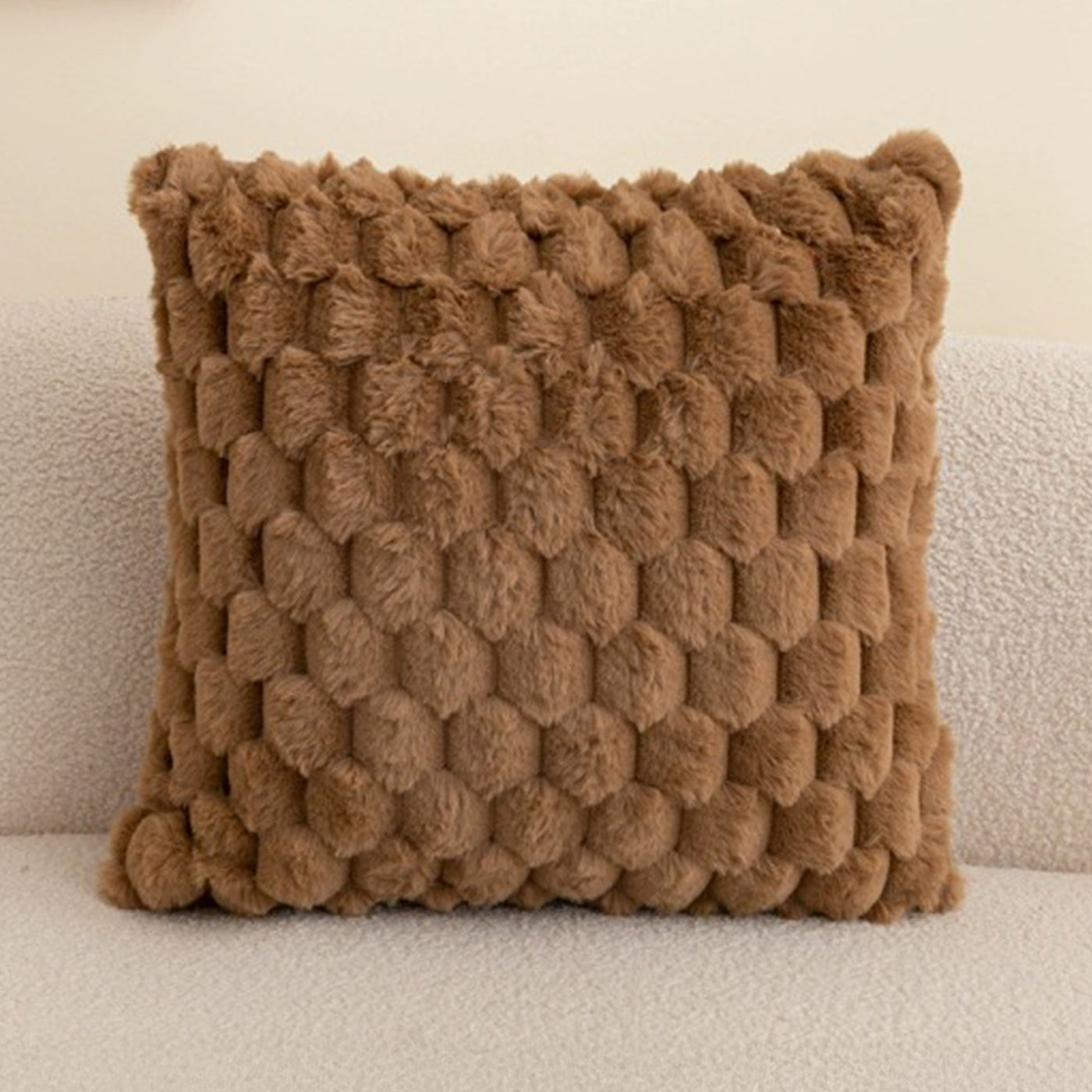 MEYS Coussin carré en tissu marron 45x45 cm